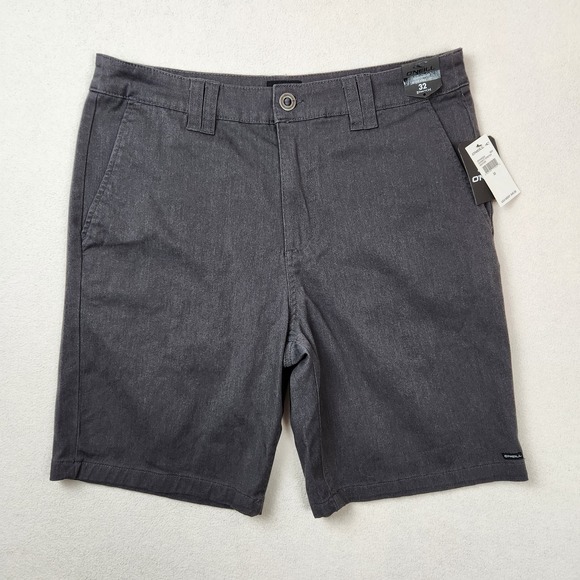 ONeill‎ Shorts Mens 32 Connect Stretch Heather Gray Casual Chino New With Tags - Picture 1 of 12